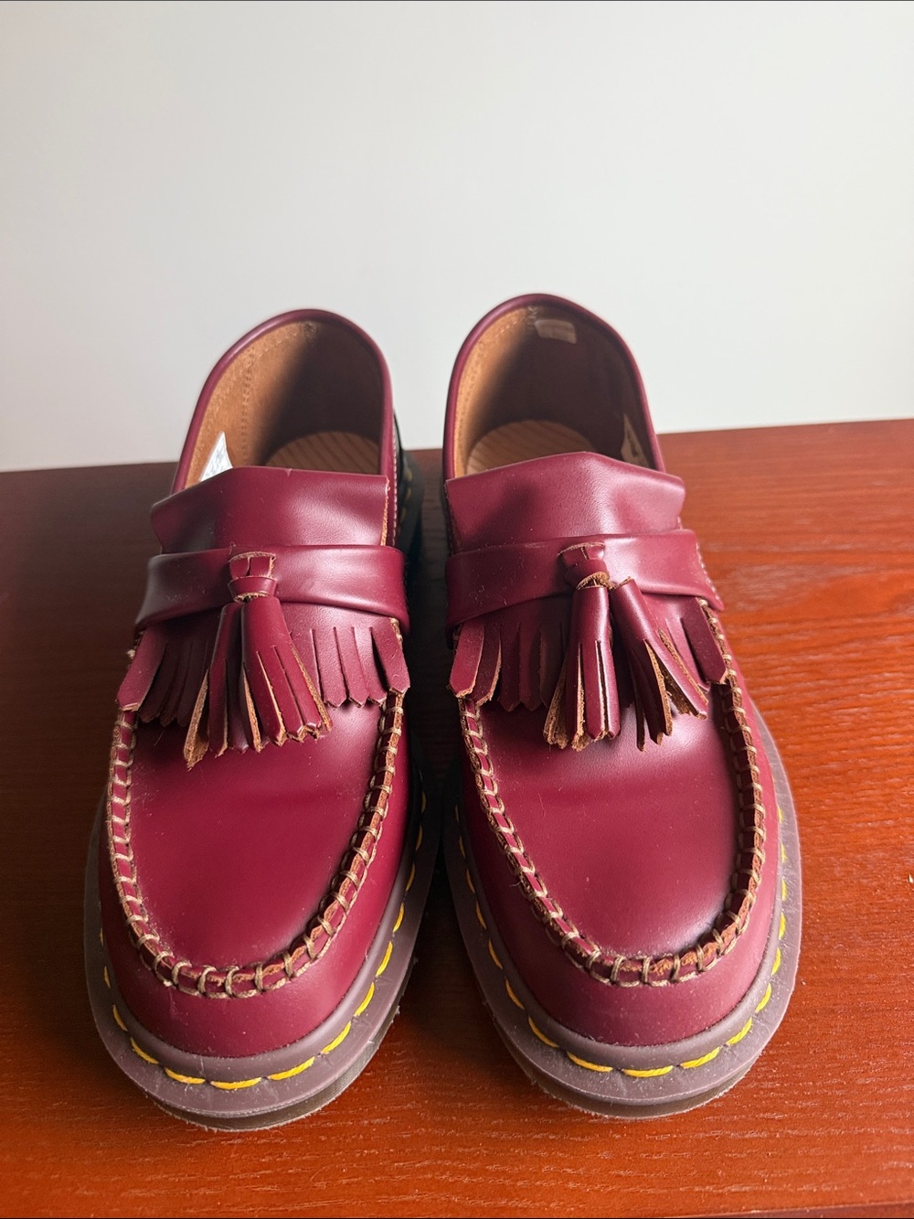 Doc Marten Ladies 9/Men’s 8 Tassel Loafers in Burgundy